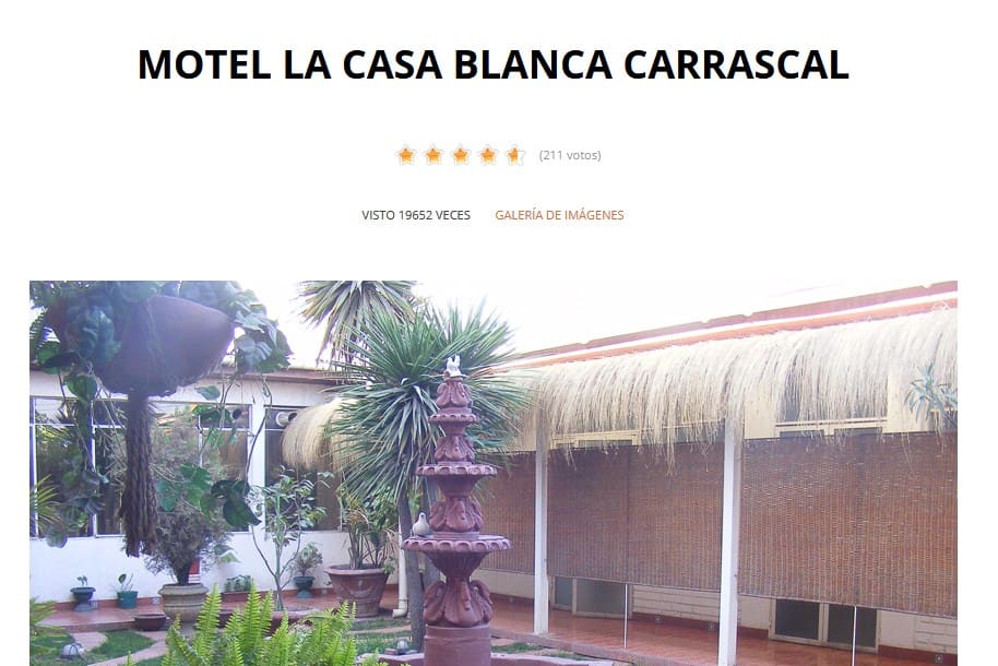 Motel La Casa Blanca Carrascal, Quinta Normal